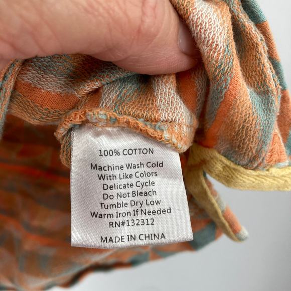 Howler Bros Geometric Orange Green Retro Short Sleeve Tee Men’s Medium Cotton - Picture 10 of 12